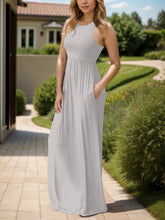 Full Size Grecian Neck Dress with Pockets OutfitFlow